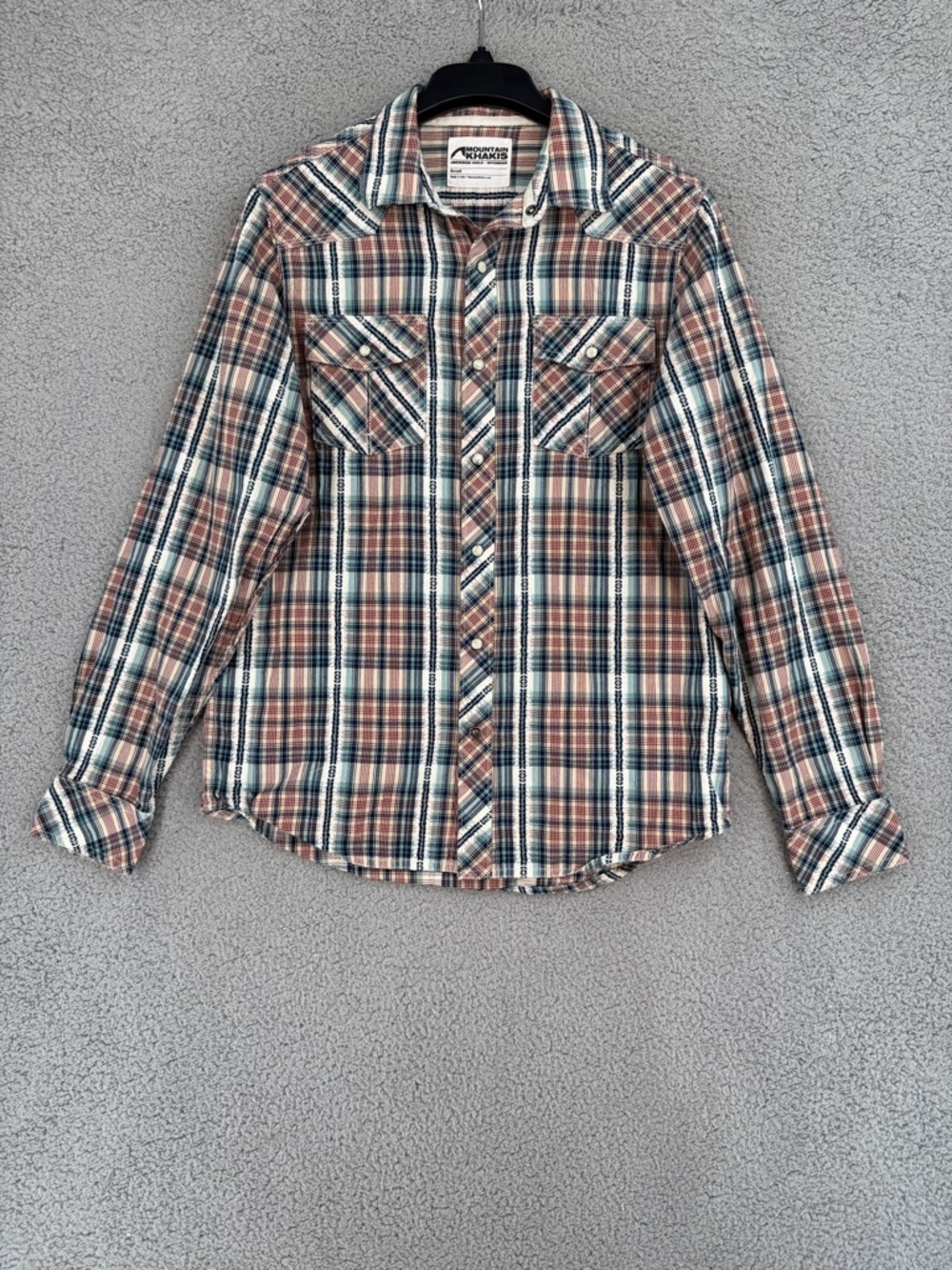 Mountain Khakis Jackson Hole Men’s small long sleeve pearl snap button up shirt
